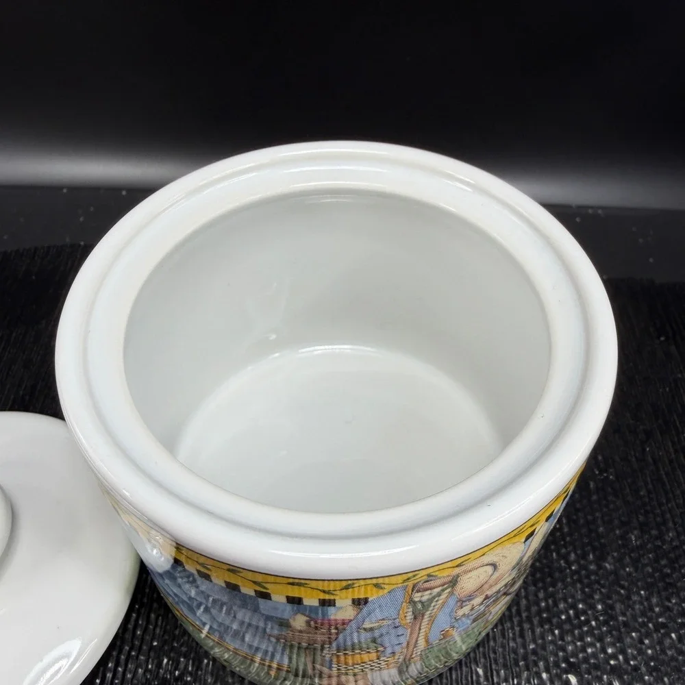 Sakura Garden Vignette Debbie Mumm Sugar Bowl Canister Jar with Lid 1999 Vintage